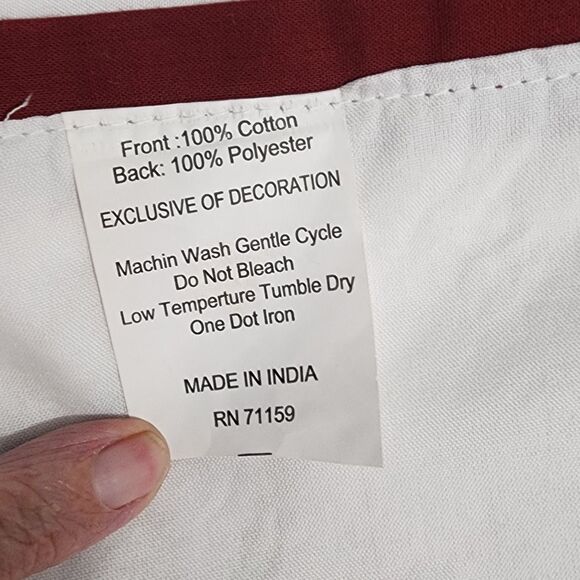 Santa's Workshop Embroidered Sleigh Placemats White Red Trim Christmas Set of 4 - Picture 8 of 12